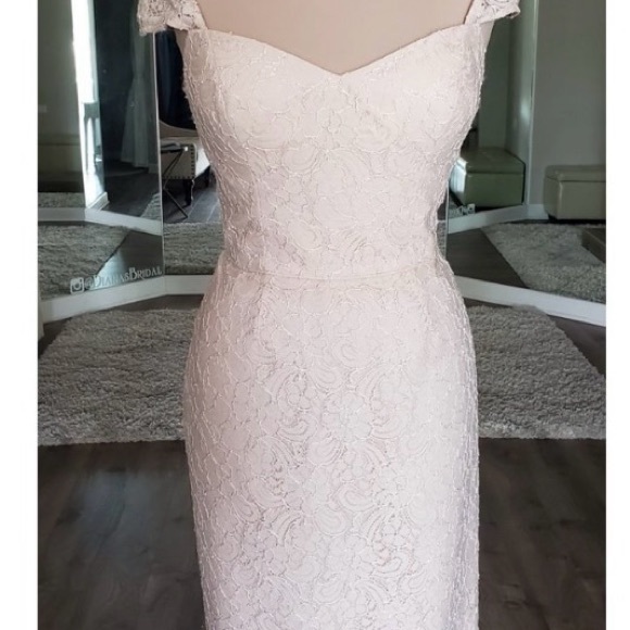 Watters Maids Lauren Lace Dress. Size 10 - Picture 4 of 4